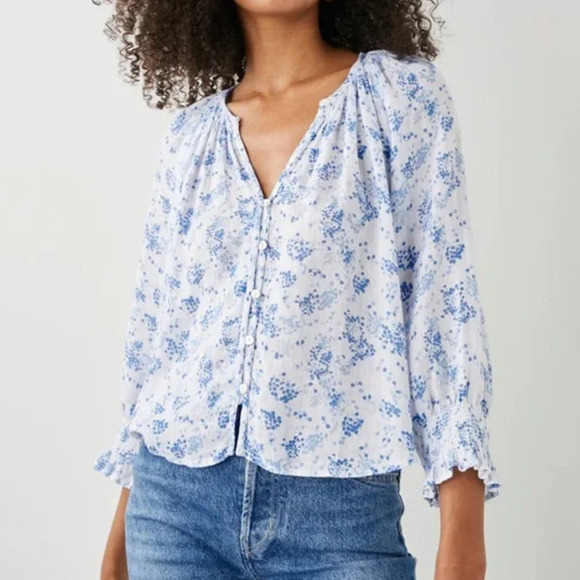 Rails Mariah Linen Blend Blouse - Picture 1 of 7
